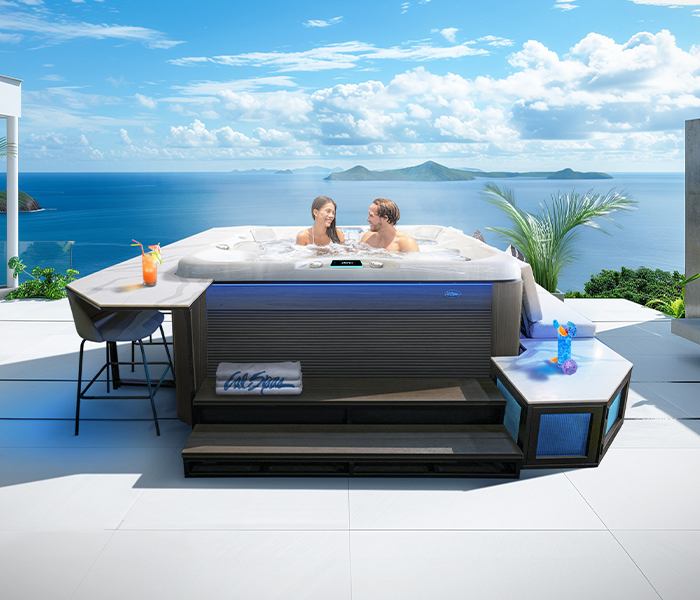 Calspas hot tub being used in a family setting - Madison